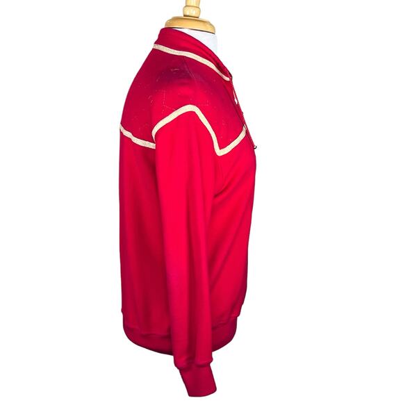 St. John Sport by Marie by Marie Gray 1/4 Zip Red Pullover Sweatshirt Size P - Picture 6 of 13